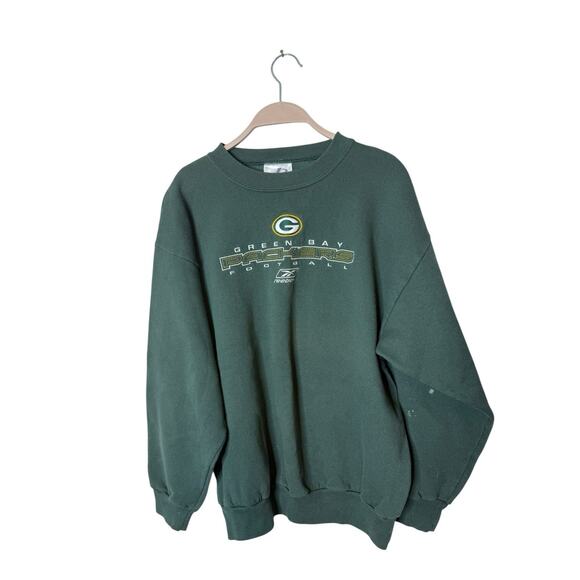 VTG Green Bay Packers NFL Reebok Logo Athletic Crewneck Sweatshirt Adult L - Picture 1 of 5